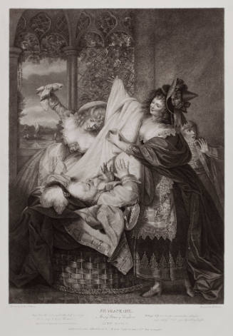 Boydell's Illustrations of Shakespeare, Vol. I: Merry Wives of Windsor, Act III, Scene III (after Matthew William Peters)