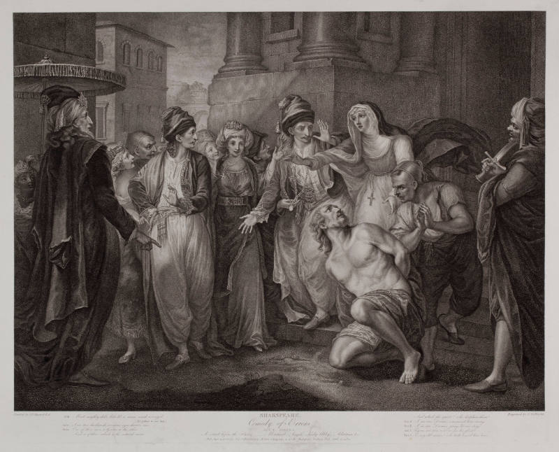 Boydell's Illustrations of Shakespeare, Vol. I: Comedy of Errors, Act V, Scene I (after John Francis Rigaud)