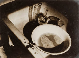 Untitled (Sink with Dishes) [still life with basin and beakers]