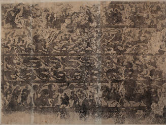 Rubbing from Wu Liang Ci: Section of a Carved Wall from the Wu Family Shrines, Rear Group no. 4