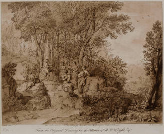 Apollo and the Muses on Mount Parnassus  (after Claude Lorrain)