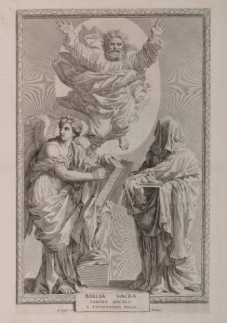 Frontispiece: Biblia Sacra (after Nicholas Poussin) (recto); Pope Urban VIII (verso)