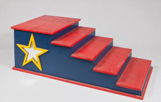Painted acrobatic platform with steps: made and used by HCW [in JBW studio]