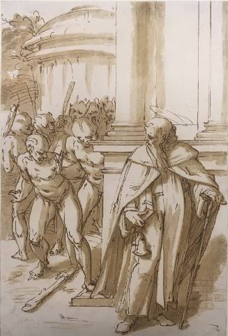 St. Anthony Pursued by Demons (after Luca Cambiaso)