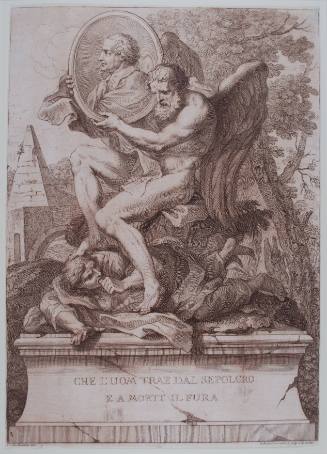 Allegory in Honor of Pietro da Cortona (Time Holding a Bust and Treading on Envy) (after Carlo Maratti)