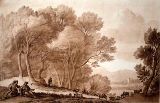 Landscape with Resting Women, Herdsmen, and Goats (after Claude Lorrain)