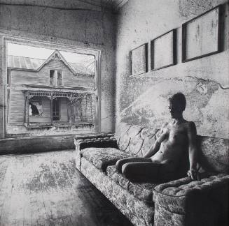 Untitled (Nude on Couch with Abandoned House)