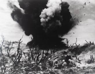 Marine Demolition Team Blasting out a Cave on Hill 382, Iwo Jima, March 1945