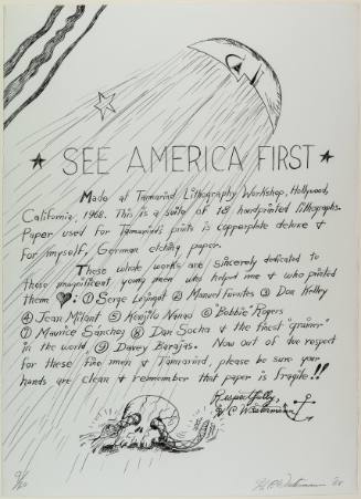 See America First: Untitled (Title/Colophon Page, See America First I)