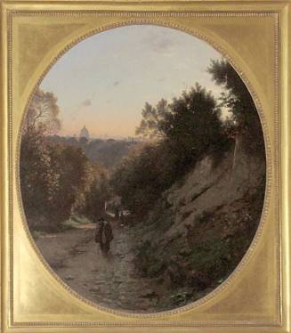 A Road Near Rome with St. Peter's in the Distance