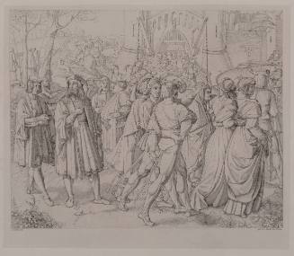 Twelve Illustrations to Goethe's Faust by Peter Cornelius (Bilder zu Goethe's Faust von P. Cornelius): Plate III Easter Walk (Osterspazierung)