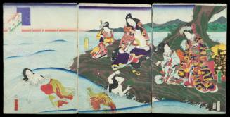 Hikaru-gimi awabi-tori no zu (Lord Genji Gathering Abalone)