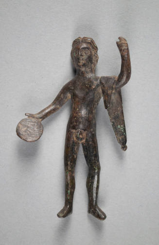 Standing Nude Male Holding a Patera