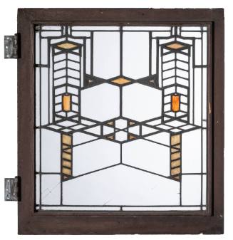 Front entry hall window for the Frederick C. Robie house [Robie window number 33]