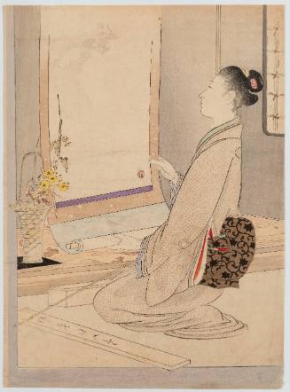 Shuntai (Beauty hanging a scroll) (Waiting for Spring)