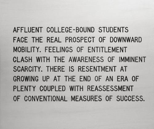 Living: Affluent college-bound students...