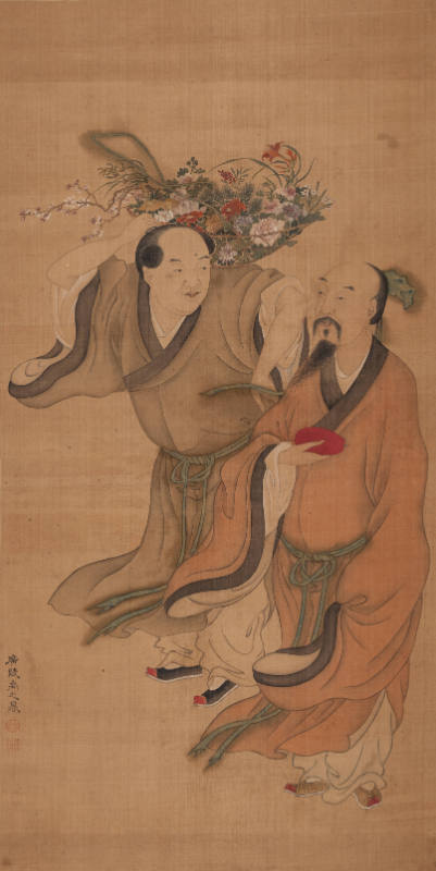 Two Figures, (in the style of Yu Zhiding [Yü, Chih-ting] (1647-1705)