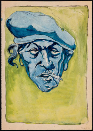Untitled (head of a man with a cigarette)