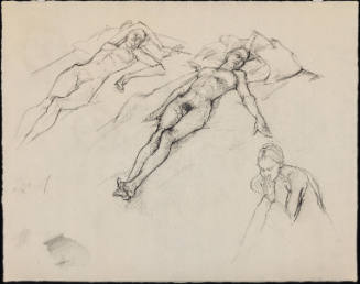 Untitled (two maidstone reclining female nudes and one seated female nude)