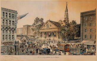 A View of Downtown New York City, Near Trinity Church, 1869