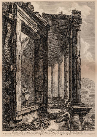 Veduta della porta e peristilo del Tempio di Vesta (view of the Entrance and Peristyle of the Temple of Vesta)