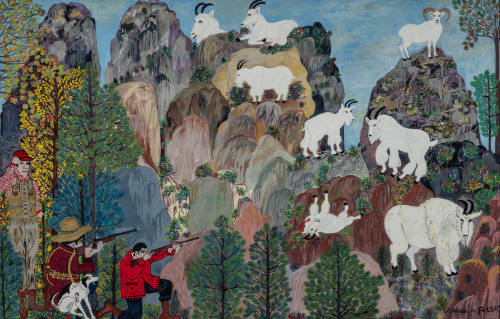 Untitled [hunting mountain goats]