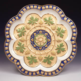 Octagonal Dessert Plate in the Gothic Revival Manner
