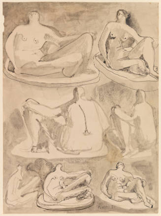 Ideas for Sculpture: Seven Seated Figures