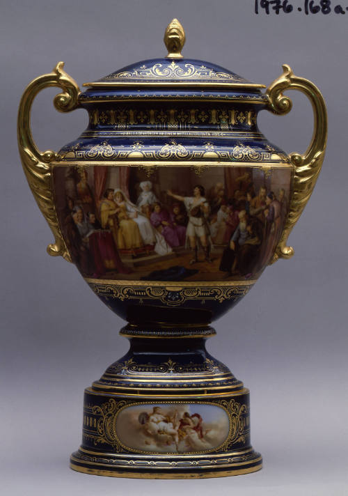 Covered Urn-Shaped Vase