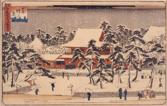 Shiba zojoji setchu (Snow at Zojo Temple in Shiba)