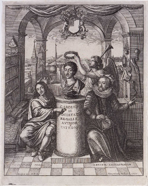 Frontispiece to the History of the Royal Society (after John Evelyn)