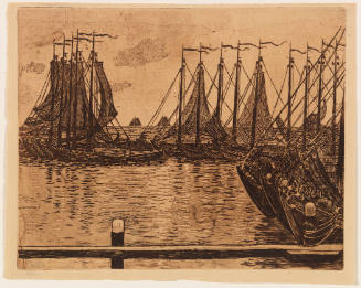 Volendam, Boats in Harbor (Volendam, bateaux en rade)