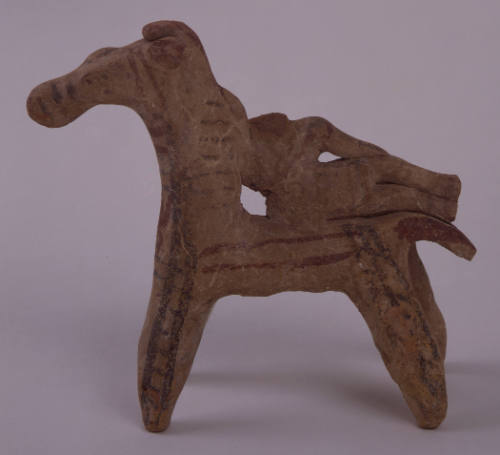 Terra Cotta Figurine; Horse and Rider