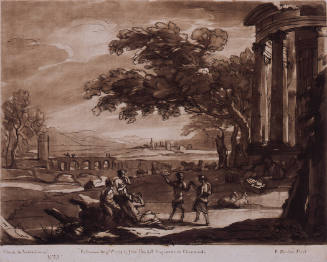 Landscape with Dance of a Nymph and Satyr (after Claude Lorrain)