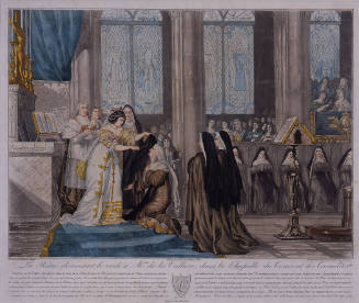 La Reine donnant le voile à Mme. de la Vallière, dans la Chapelle du Couvent des Carmélites
