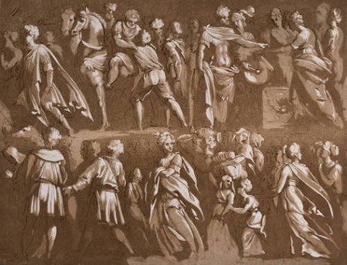 Procession, in Two Rows (after Polidoro da Caravaggio)