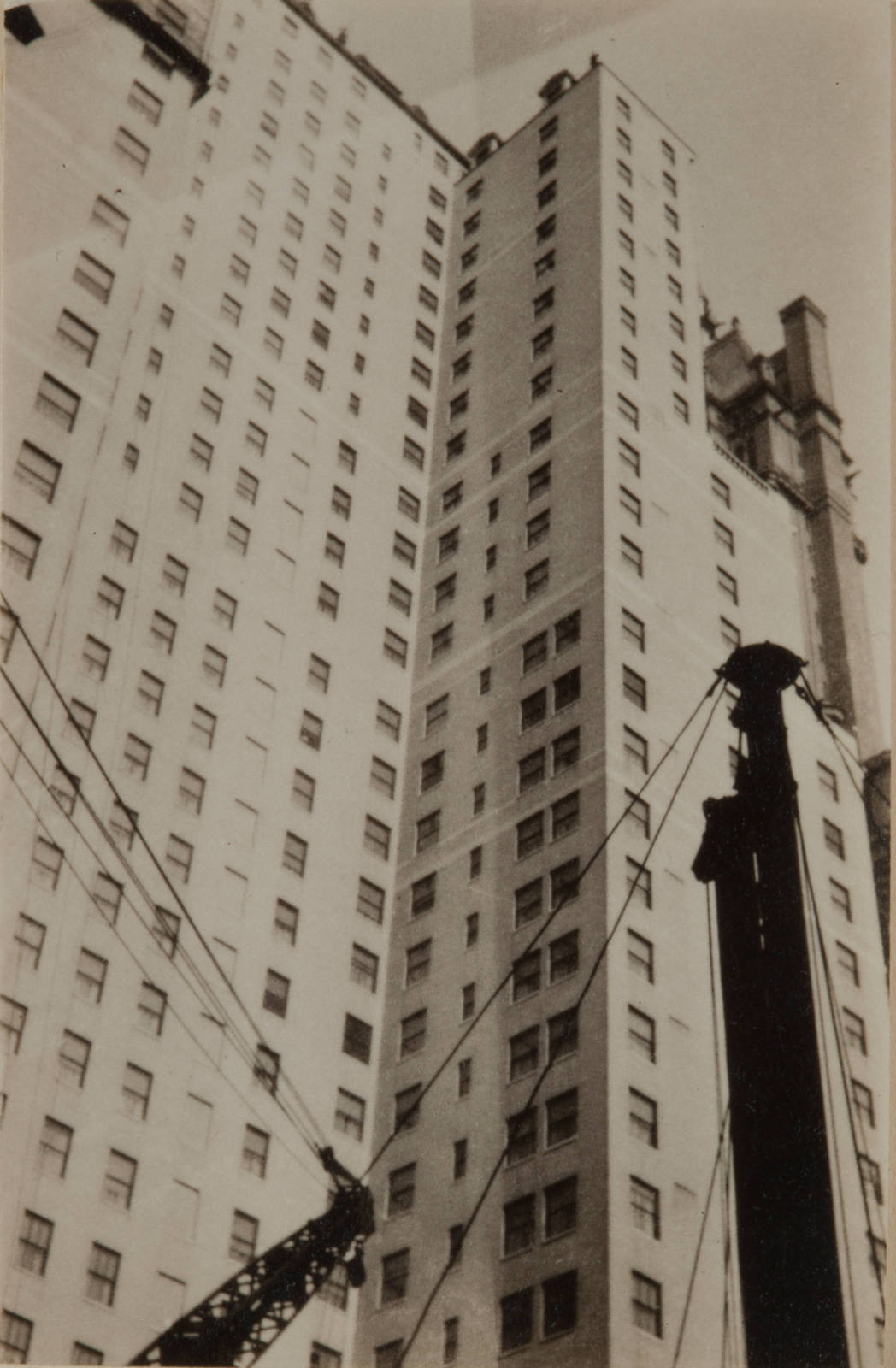 Untitled (Architectural Study with Cranes and Cables)