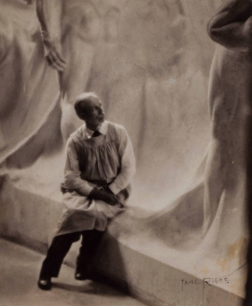 Photograph of the sculptor of Midway's Fountain of Time