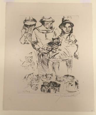 Study Sheet with the Children (Studienblatt mit den Kindern), also entitled Strolch (on contents page of the portfolio)
