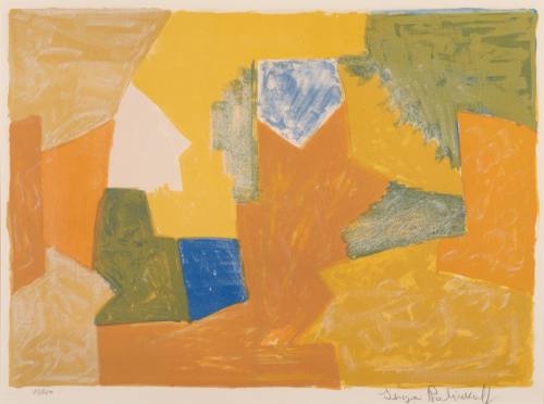 Composition in Yellow, Orange, and Green