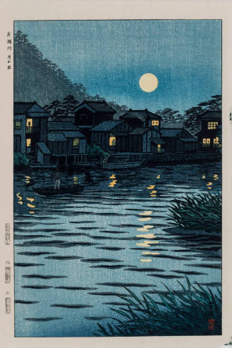Rising Moon at River Katase