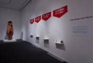 Installation view of Carved, Cast, Crumpled: Sculpture All Ways at the Smart Museum of Art,  Se…