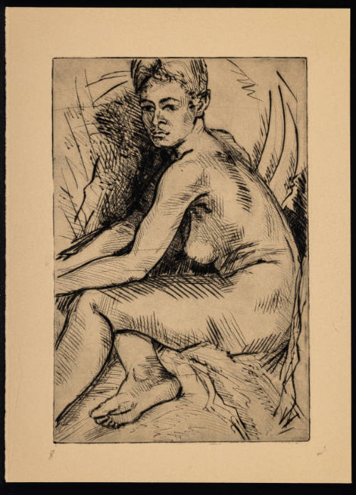 Untitled (seated female nude)