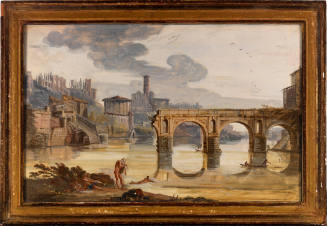 View of Rome: The Ponte Rotto with the Avertine Hill in the Distance
