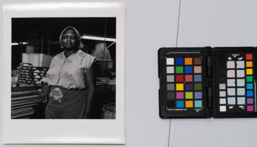 (Black female worker with torn apron) Buffalo China, Buffalo, NY