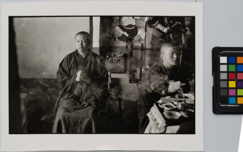 Buddhist monks in the countryside, China