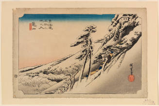 Fifty-three Stations of the Tokaido (Tokaido Gojusan-tsugi no uchi): Clear Weather after Snow (Kameyama, yukibare)