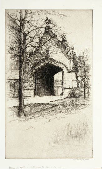 The Gargoyle Gate, Entrance to Hull Court; University of Chicago